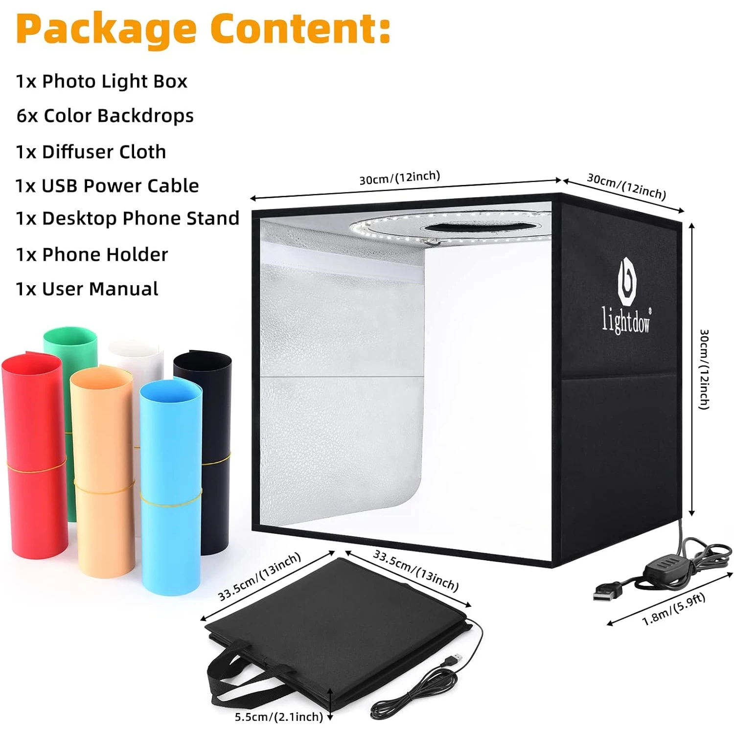 Photography Kit Pro - Lightdow Photo Studio Light Box Kit