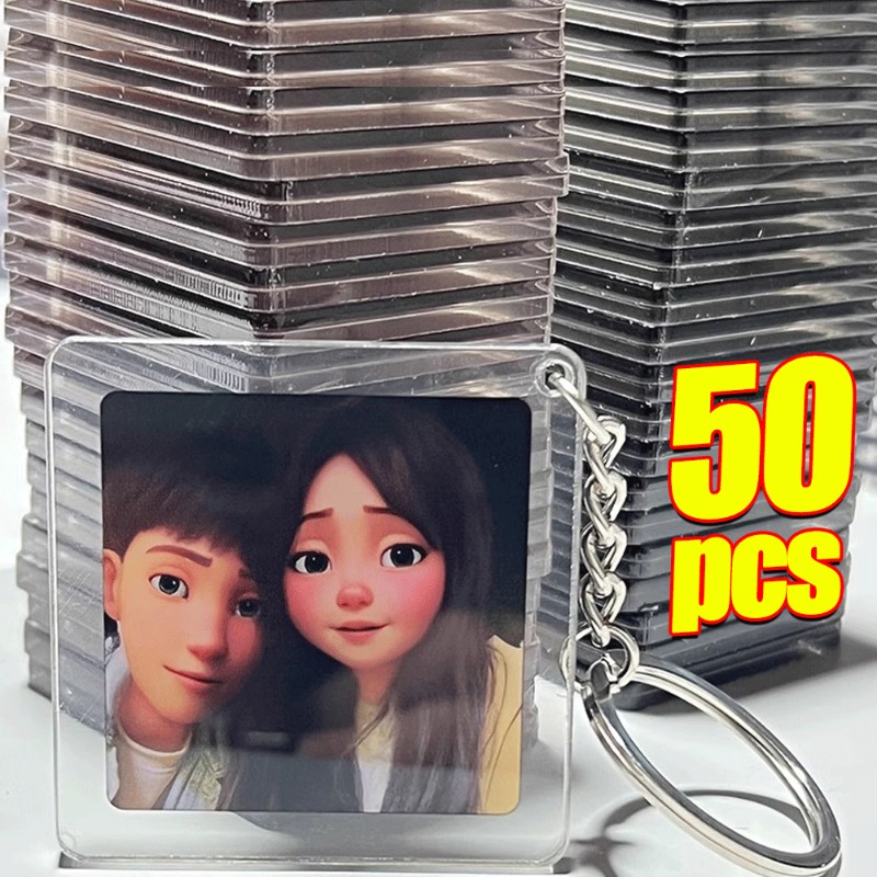 Photography Hacks - Transparent Photo Frame Keychain Tassels Snap-In