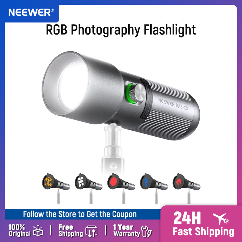 Strobe Light Studio - NEEWER Basics RGB Photography Flashlight,4 Colors/20