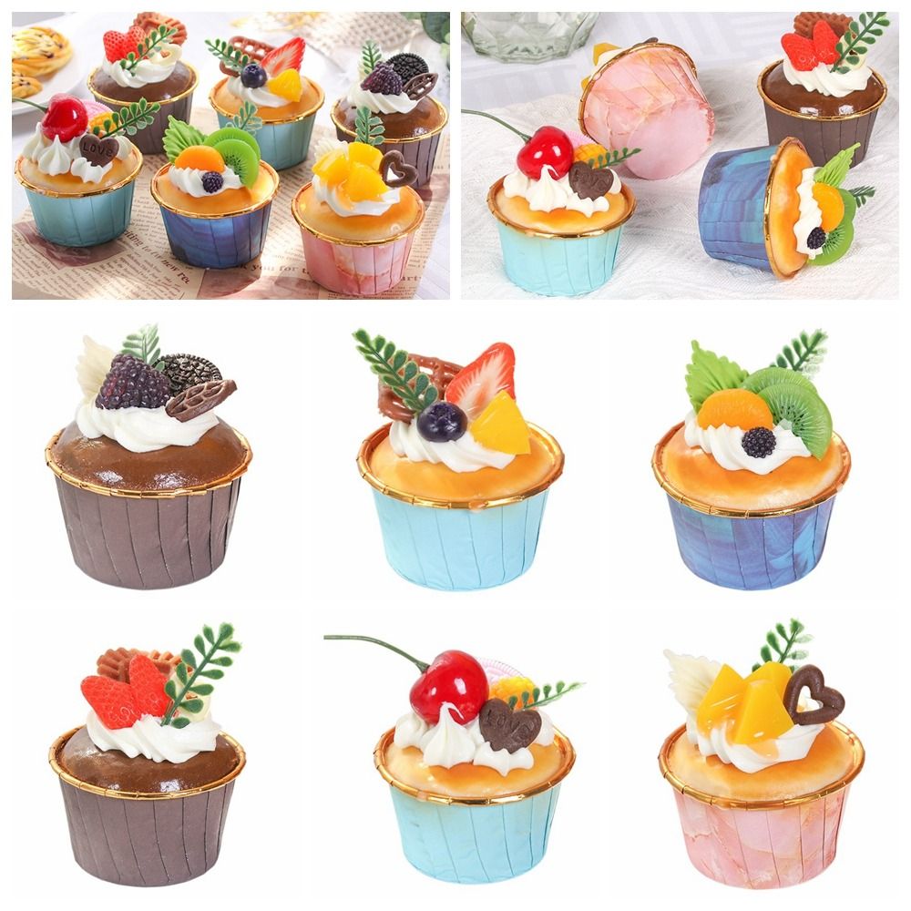 Photography Food - 6PCS Artificial Fruit Cupcake Cream Cake