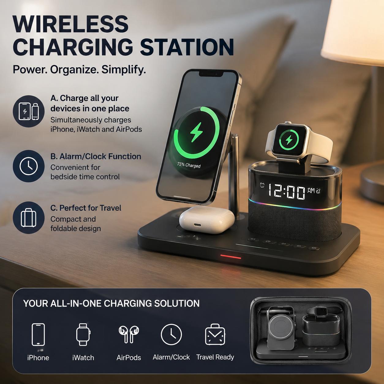 Magnetic Wireless Charging Sta - Tethering Cable Usb recension och pris