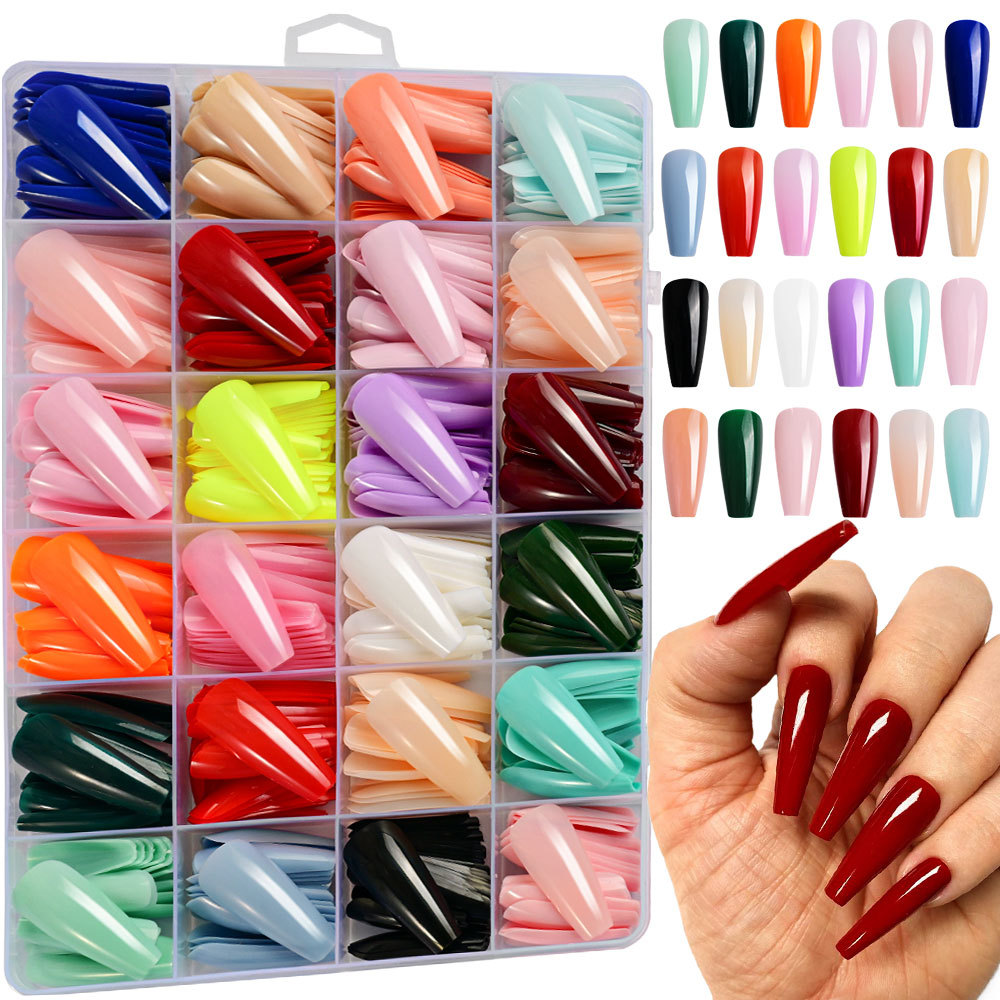 576pcs/Box Colorful Fake Nails - Photography Tips recension och pris