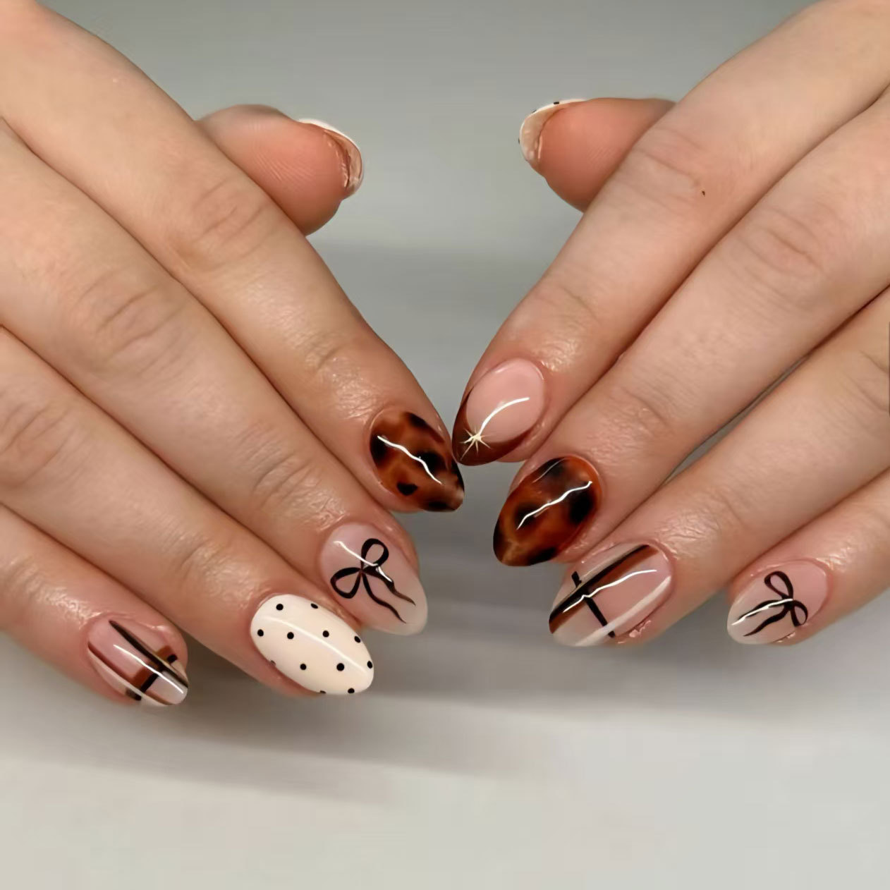 24pcs Flower False Nails Brown - Photography Tips recension och pris