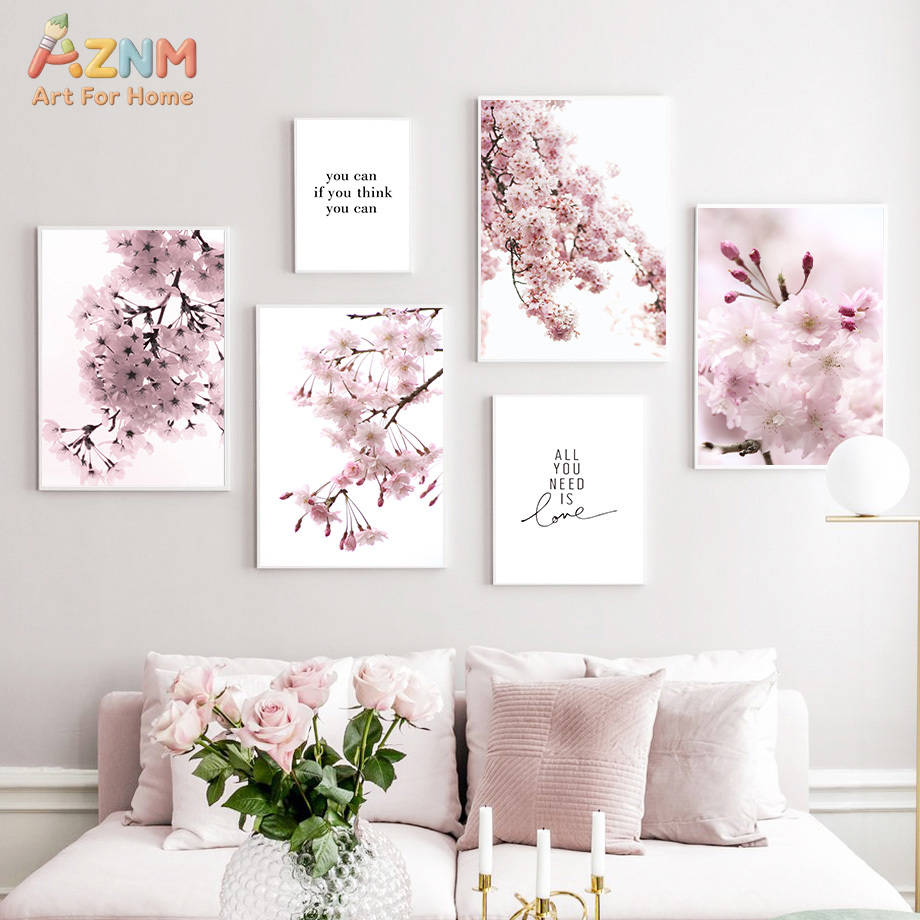 AZNM Pink Cherry Blossom Canva - Photography Quotes Inspirational recension och pris