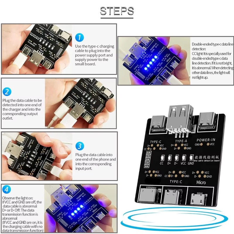 1/2/3Pcs DT3 USB Tester Data C - Tethering Cable Usb recension och pris