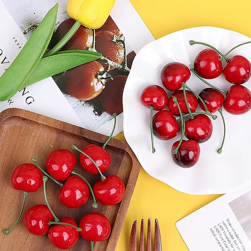 30Pcs Fake Cherry Simulation C - Photography Food recension och pris