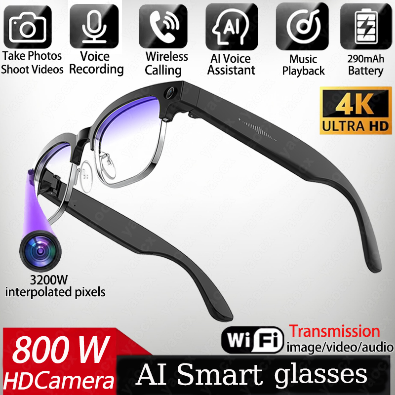 4K Smart AI Glasses 8MP Camera - Photography Videography recension och pris