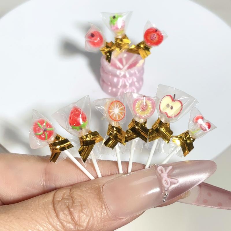 6Pcs Fruit Lollipop Model Deco - Photography Food recension och pris