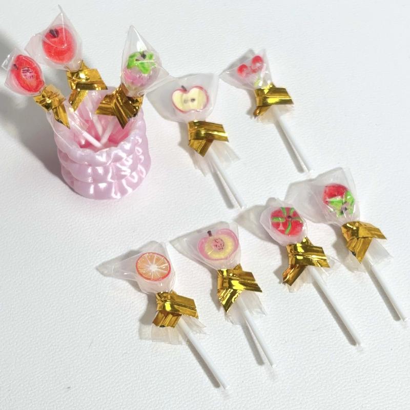 6Pcs Fruit Lollipop Model Deco - Photography Food recension och pris