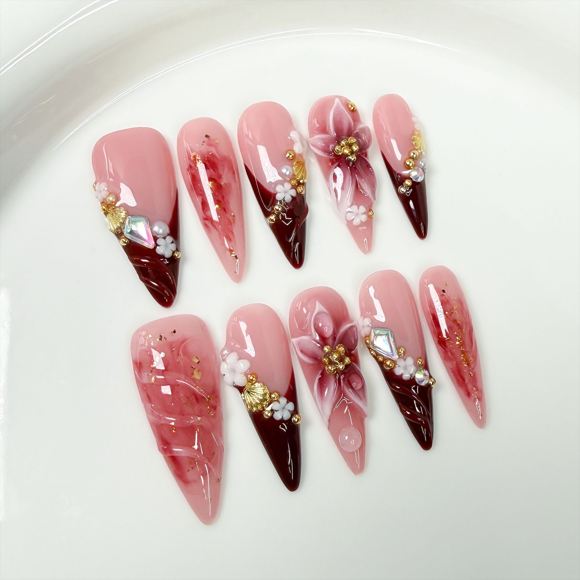 10Pcs Retro Long Stiletto Fake - Photography Tips recension och pris