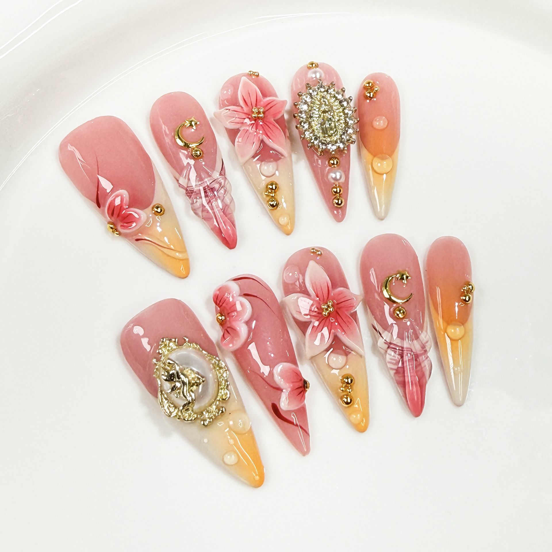 10Pcs Retro Long Stiletto Fake - Photography Tips recension och pris