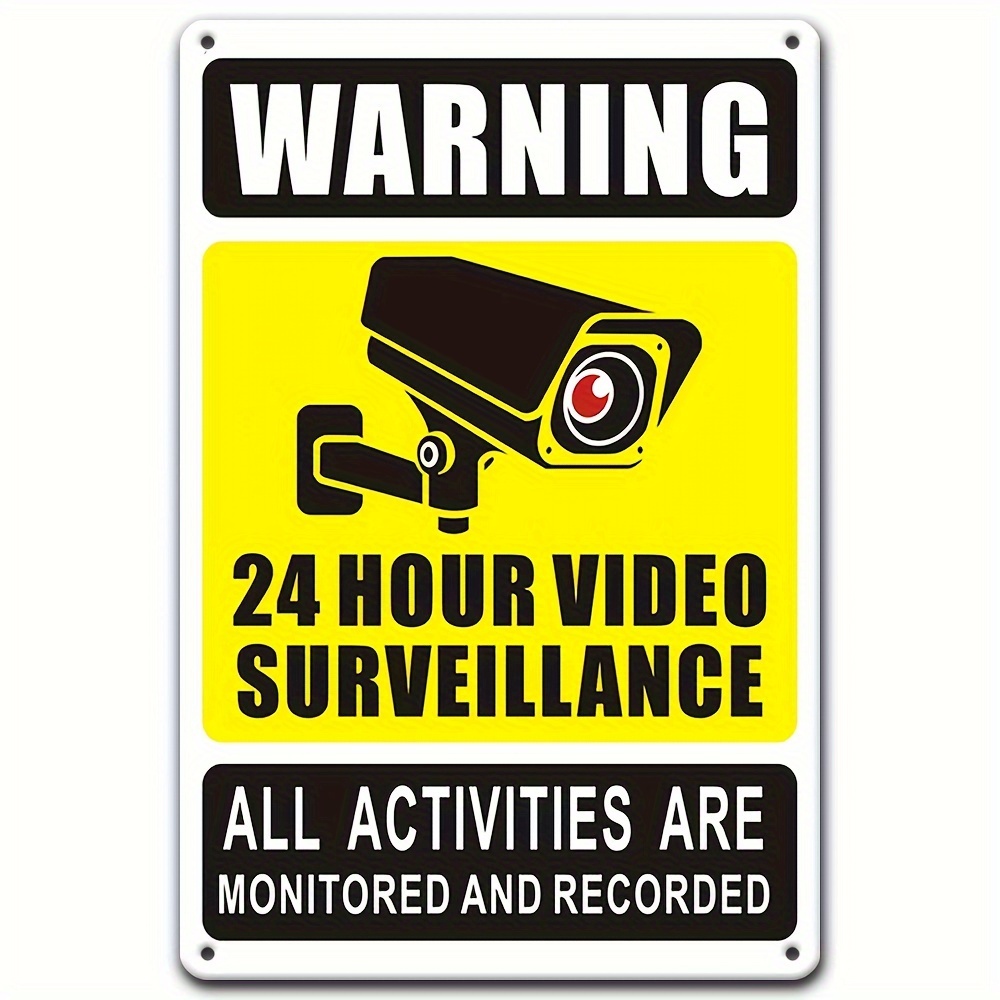 24/7 Video Surveillance Warnin - Photography Videography recension och pris