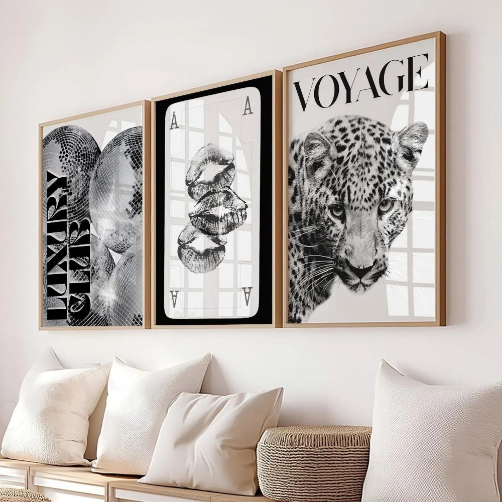 3pcs Frameless Leopard Print,B - Photography Trend recension och pris