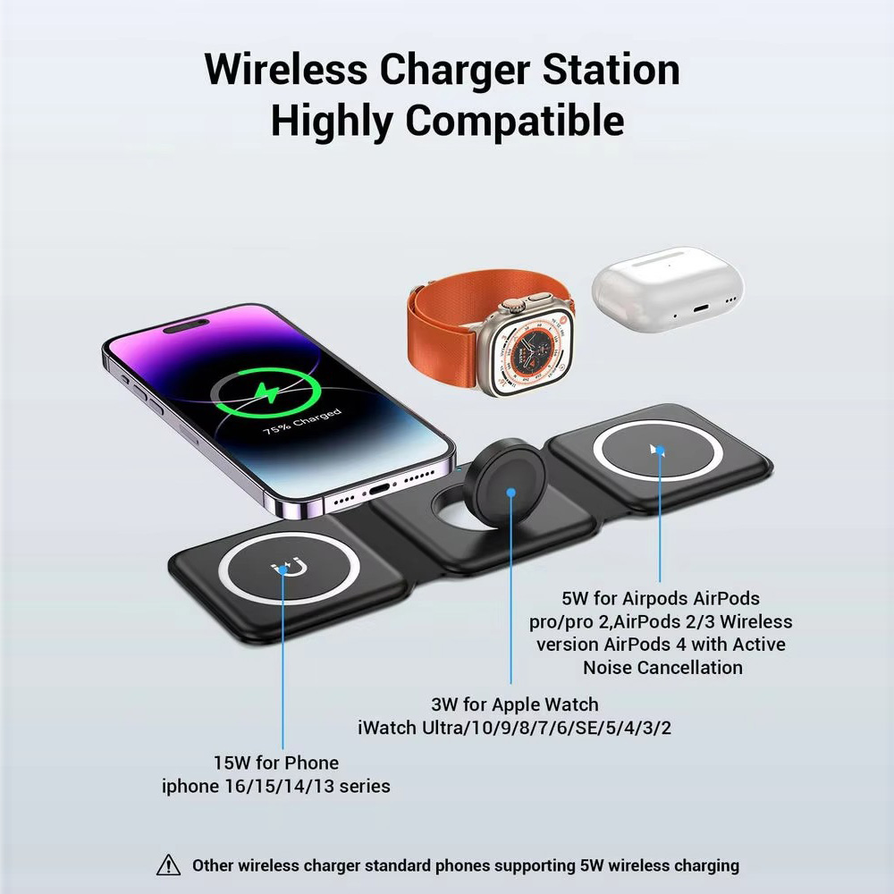3-in-1 Magnetic Folding Wirele - Tethering Cable Usb recension och pris