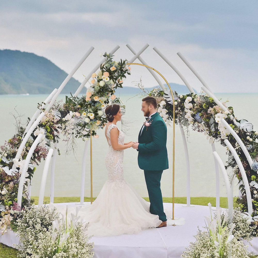 7.2FT Gold Metal Arch Backdrop - Photography Website recension och pris