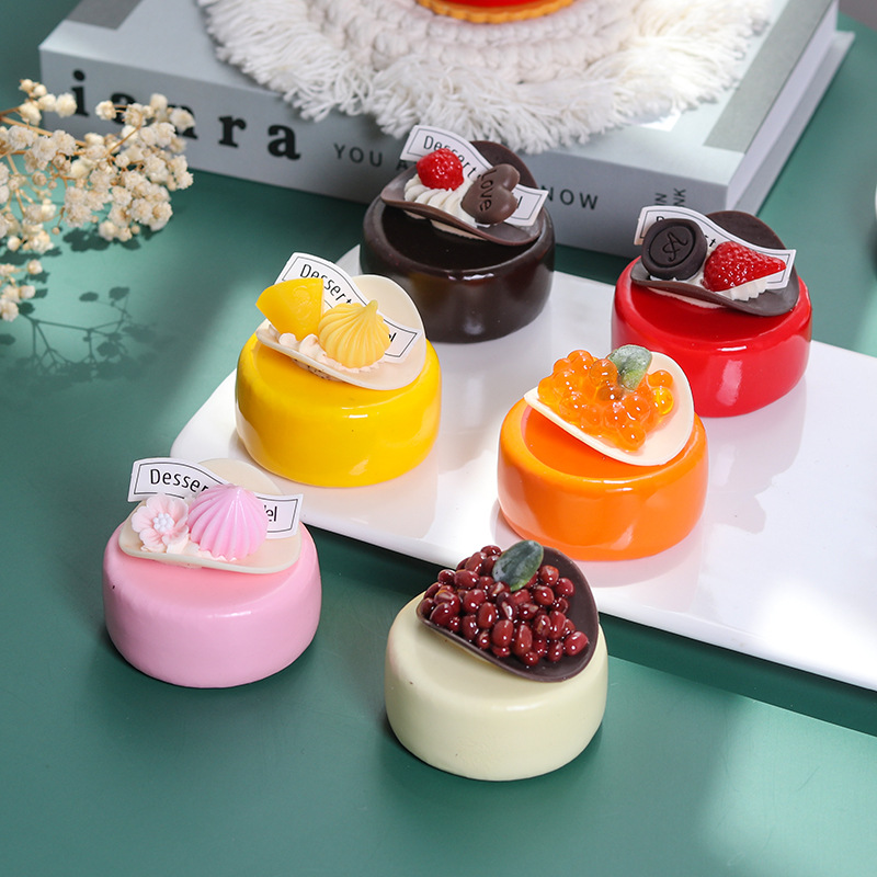 1PC Artificial Fruit Cake Bisc - Photography Food recension och pris