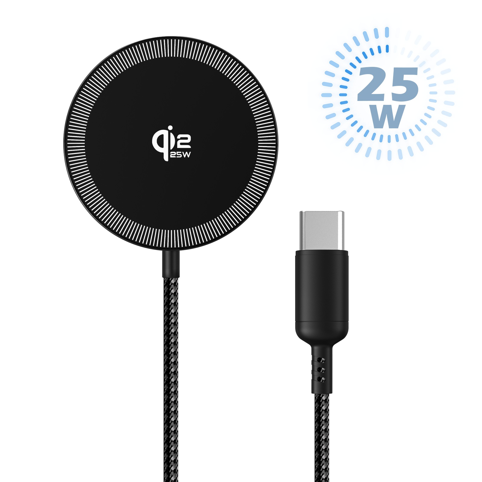 25W Magnetic Wireless Charger  - Tethering Cable Usb recension och pris