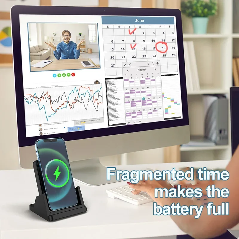 Wireless Charger Pad Stand Des - Tethering Cable Usb recension och pris