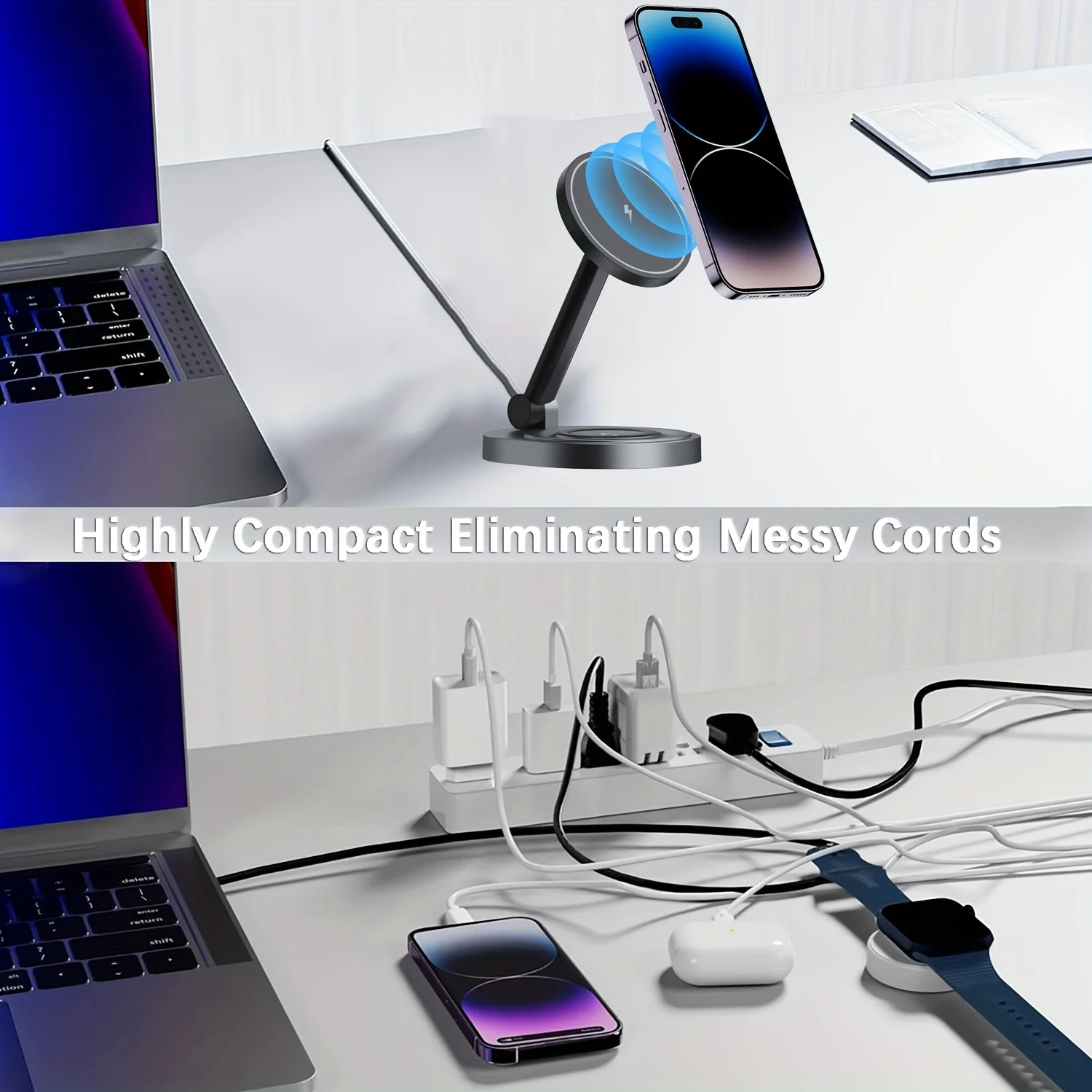 2 In 1 Magnetic Wireless Charg - Tethering Cable Usb recension och pris