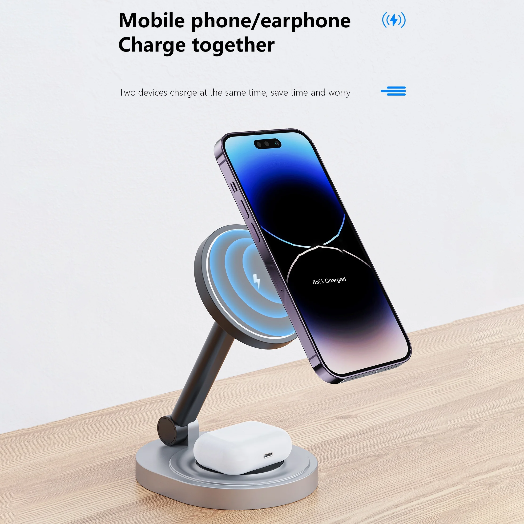 2 In 1 Magnetic Wireless Charg - Tethering Cable Usb recension och pris