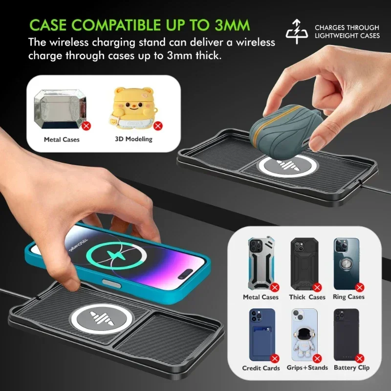 Car Wireless Charger Pad Base  - Tethering Cable Usb recension och pris