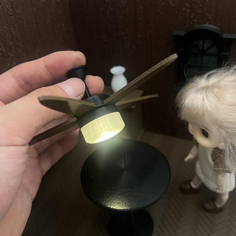 Miniature Ceiling Fan with LED - Photography Natural Lighting recension och pris