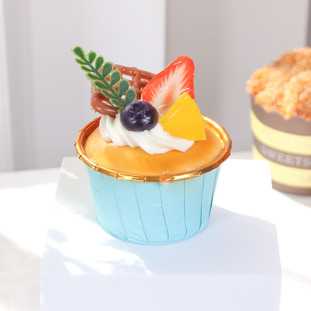 6PCS Artificial Fruit Cupcake  - Photography Food recension och pris