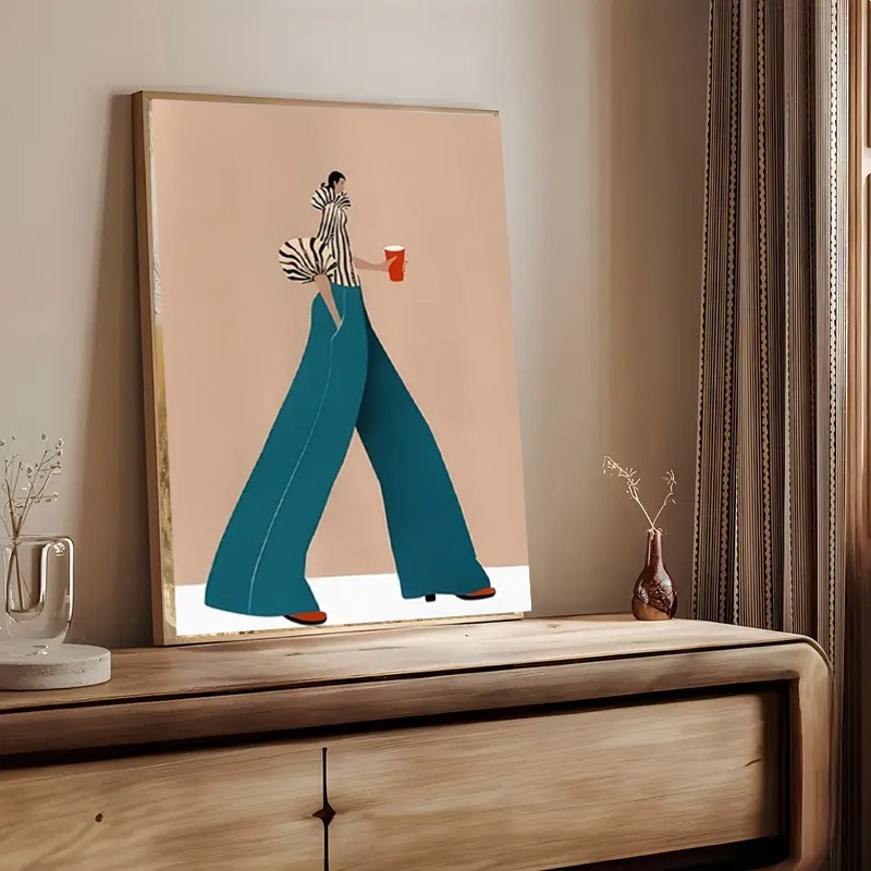 Fashionable Blue Pants Woman P - Photography Trend recension och pris