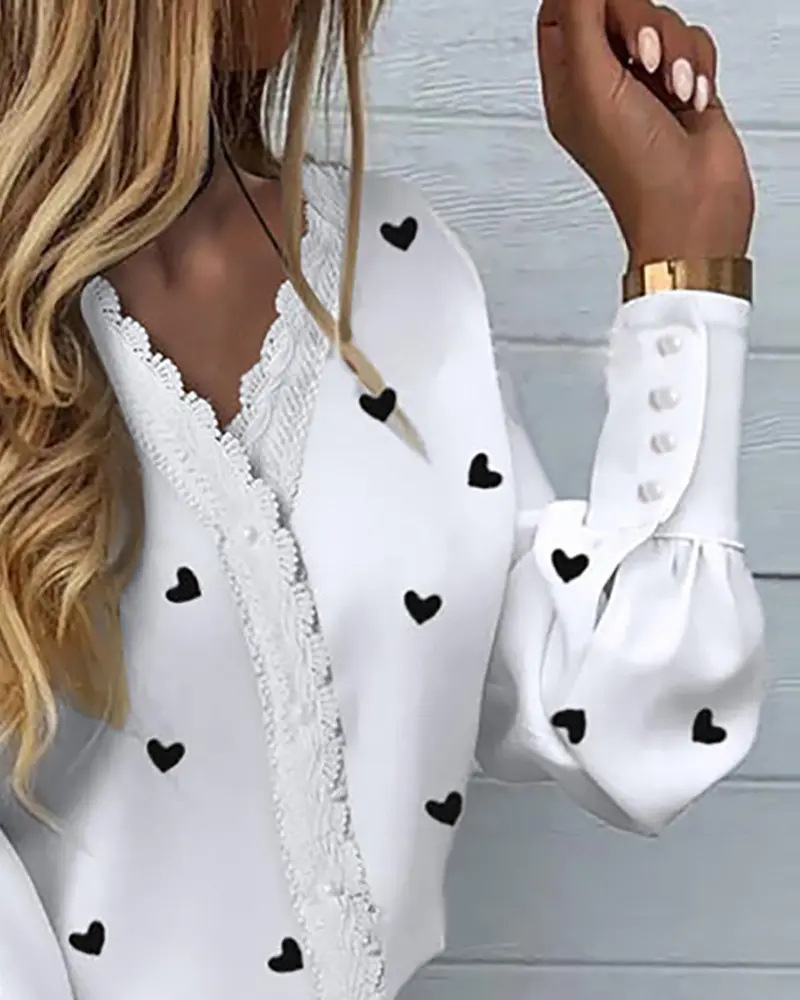 Women Sweet Love Heart Paintin - Photography Trend recension och pris